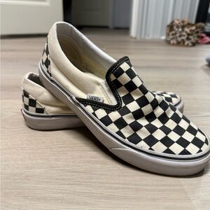 Black & white checkered vans